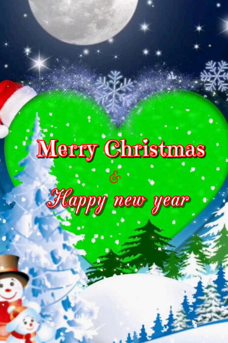 Plantilla de Green Maximalist Merry Christmas Poster | PosterMyWall
