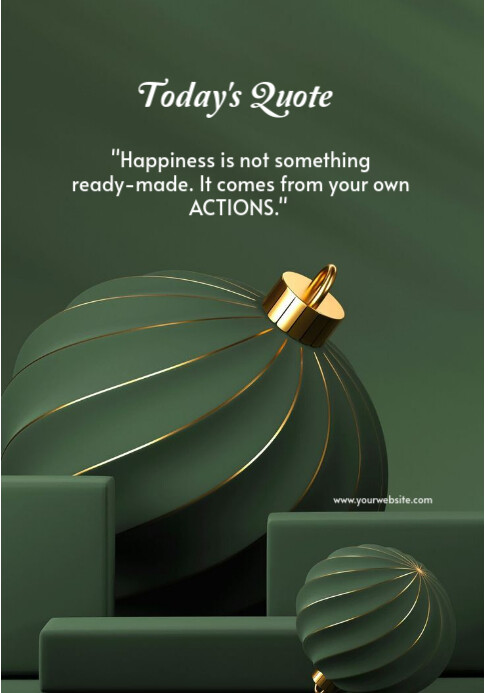 Green Maximalist Motivational And Inspirational Quotes  A4 template