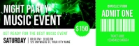 Green Maximalist Music Event Twitter Banner template