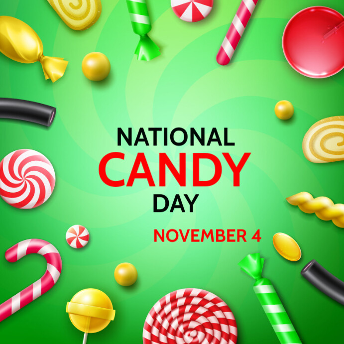 Green Maximalist National Candy Day Instagram Post Template PosterMyWall