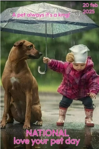 Green Maximalist National Love Your Pet Day  Pinterest Graphic template