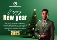 Green Maximalist New Year  A2 template