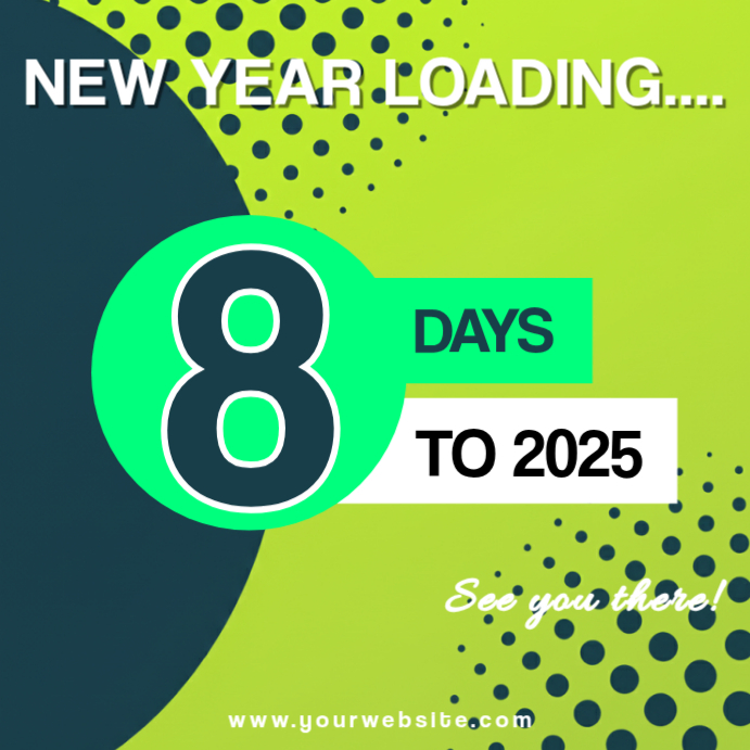 Plantilla de Green maximalist new year countdown instagram post ...