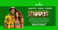 Green Maximalist New Year  Facebook Event Cover template