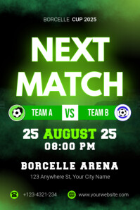 Green Maximalist Next Match Poster template