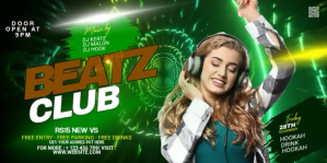 Green Maximalist Night Club Party Eventbrite Banner Eventbrite-Banner template