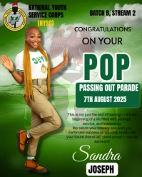 Green Maximalist Nysc Passing Out Parade  Instagram Portrait template