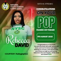 Green Maximalist Nysc Pop Flyer Template | Batch A Stream 2 Passing Out Parade Design Instagram Post