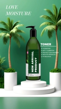 Green Maximalist Organic Body Care Design Template Instagram Story