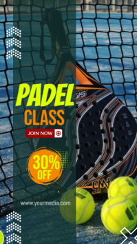 Zielony Padel Class Promotion Instagram-verhaal Template