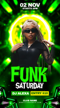 Green Maximalist Party Flyer Digital Display (9:16) template
