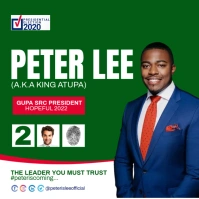 Green Maximalist Politics Poster Template Square (1:1)