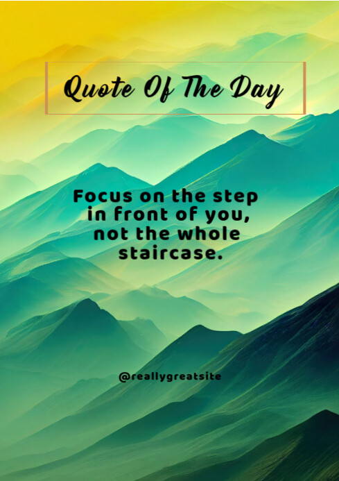 Green Maximalist Quote Of The Post A4 template