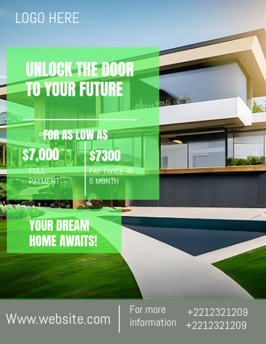 Copy of Green Maximalist Real Estate Flyer (us Letter) | PosterMyWall