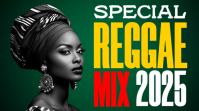Green Maximalist Reggae Mix Youtube Thumbnail template