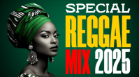 Green Maximalist Reggae Mix Youtube Thumbnail template