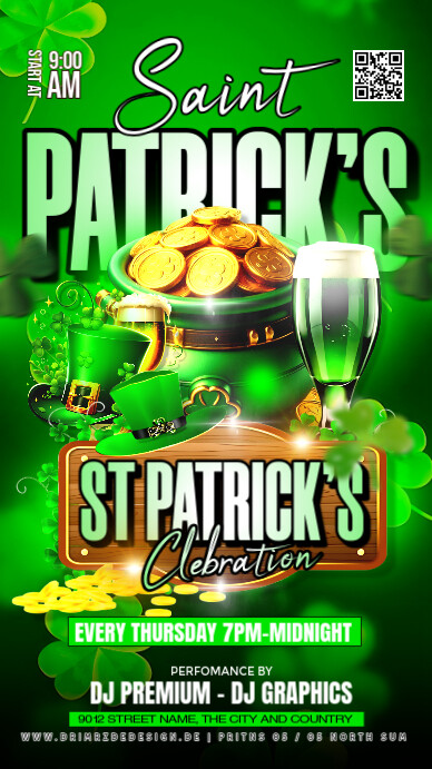Green Maximalist Saint Patrick's Instagram Story Instagram-verhaal template