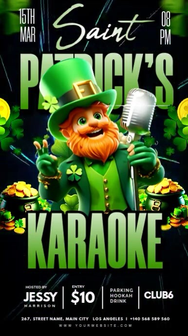 Green Maximalist Saint Patrick's Instagram Story Instagram-verhaal template