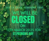 Green Maximalist Saint Patrick's Day  Medium Rectangle template