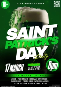Green Maximalist Saint Patrick's Day Party Flyer A5 template
