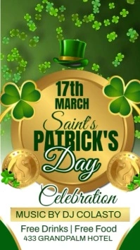 Green Maximalist Saint Patrick Day  Instagram Reel template