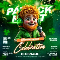 Green Maximalist Saint Patrick Instagram Post template