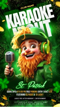 Green Maximalist Saint Patrick  Instagram Story template
