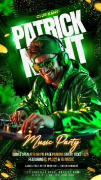 Green Maximalist Saint Patrick  Instagram Story template