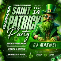 Green Maximalist Saint Patricks Instagram Post template