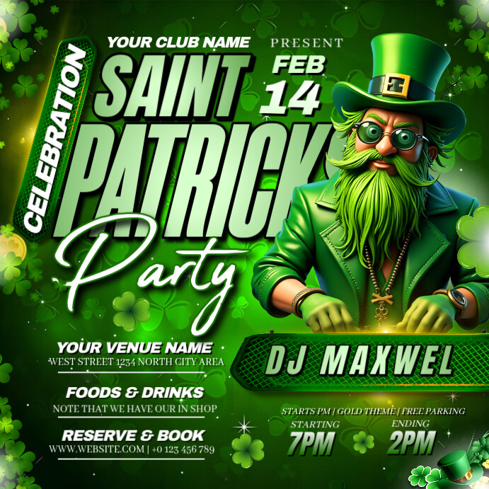 Copy of Green Maximalist Saint Patricks Instagram Post | PosterMyWall