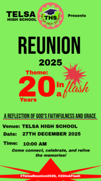 Green Maximalist School Reunion Instagram Story template