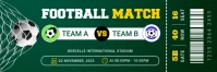Green Maximalist Soccer Ticket Design Twitter Banner template
