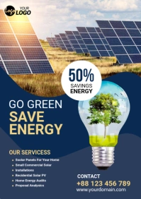 Green Maximalist Solar Energy A3 template