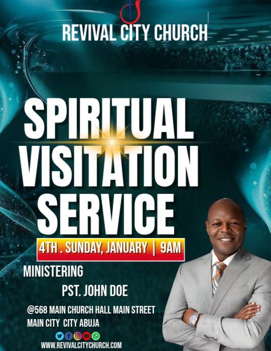 Copy of Green Maximalist Spiritual Visitation Service Flyer (us Letter ...