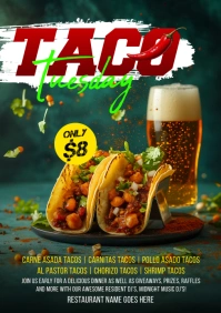 Green Maximalist Taco A5 template