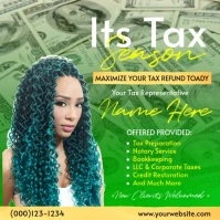 Green Maximalist Tax Prep Flyer Instagram Post template