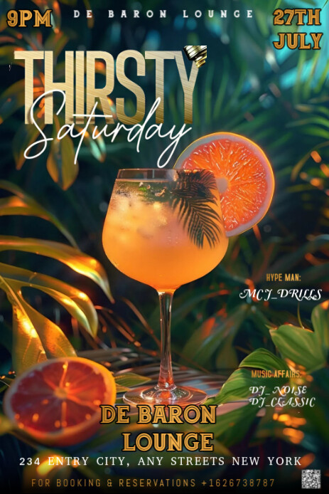 Green Maximalist This Image Is A Vibrant And Inviting Poster Design For A Nightlife Event Titled "th Ihluzo le-Pinterest template