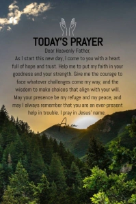 Green Maximalist Today's Prayer Pinterest Graphic template