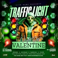Green Maximalist Traffic Light  Instagram Post template