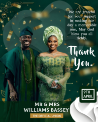 Green Maximalist Wedding Appreciation Flyer  Instagram Portrait template
