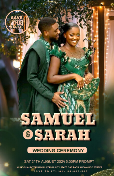 Green Maximalist Wedding Invitation Templates Design Tabloid Poniekoerant