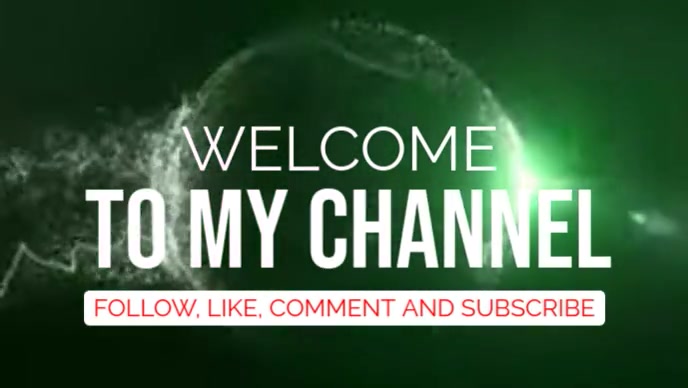 Green Maximalist Welcome Message Youtube Video YouTube-Miniaturansicht template