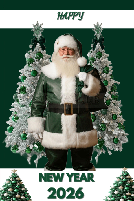 Green Maximalist Welcome To 2026 New Year Flyer Pinterest Graphic ...