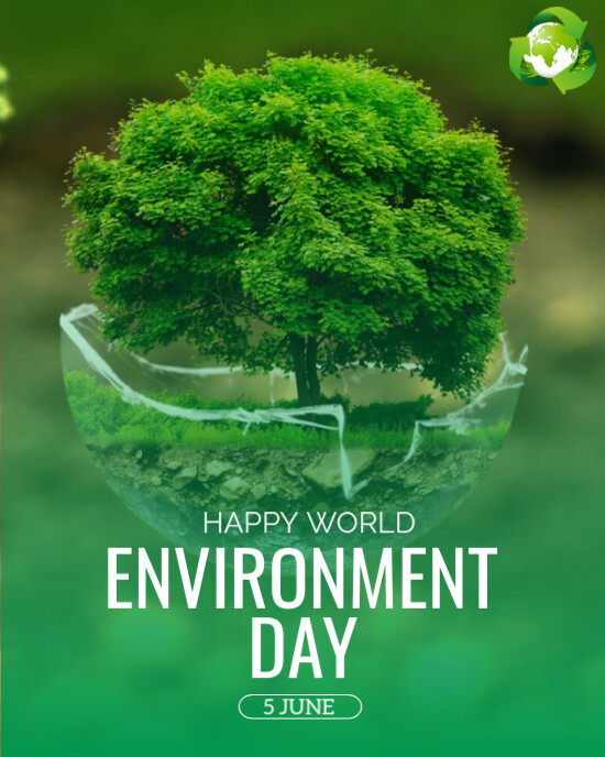 Green Maximalist World Environment Day Instagram Portrait template