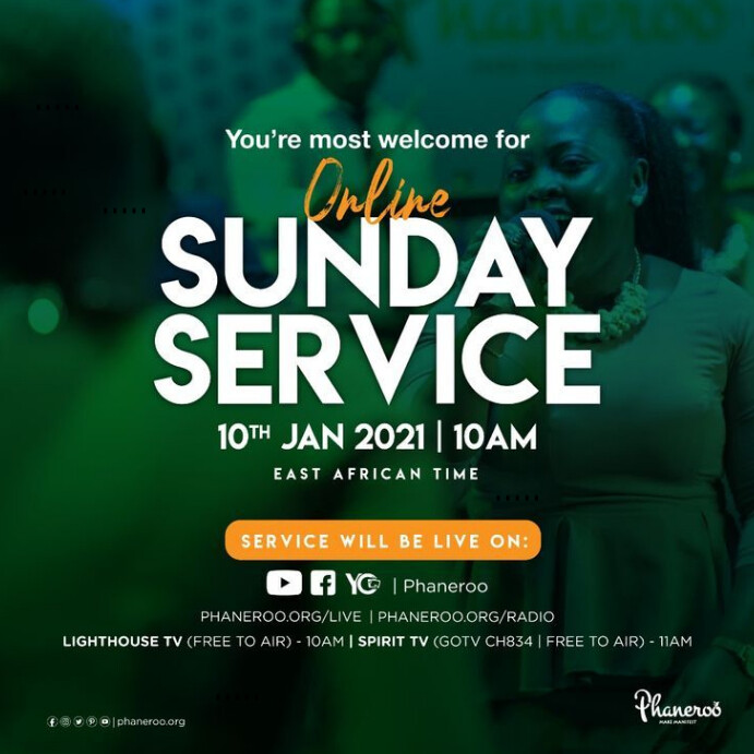 Copy of Green Maximalist Worship With Us Church Flyers Instagram Post ...
