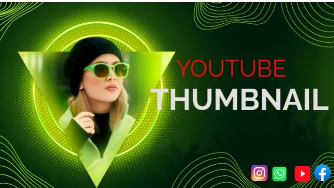 Green Maximalist Youtube Youtube Thumbnail Template | PosterMyWall