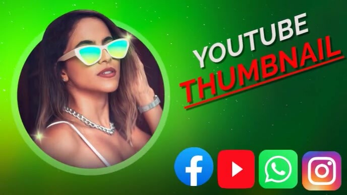 Green Maximalist Youtube Youtube Thumbnail Template | PosterMyWall