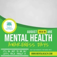Green Mental Health Awareness Square Video template