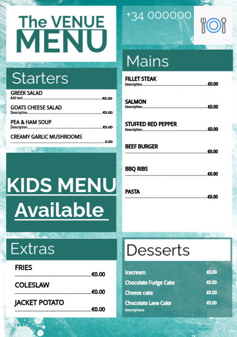 Copy of Green Menu | PosterMyWall