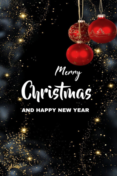 Green Merry Christmas And New Year Templates Online Greeting Cards ...
